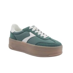 No Boundaries Green and White Women's Sneakers